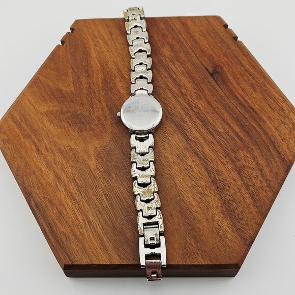 Fossil Women's Silver Tone Black Dial Watch Bracelet Link Style ES-8983 - Picture 5 of 7